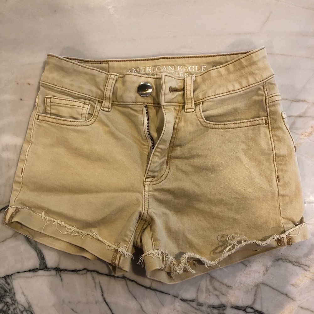 Tan American Eagle shorts